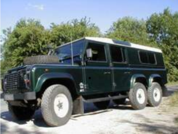 A Defender 6x6 used as a highly capable people carrier